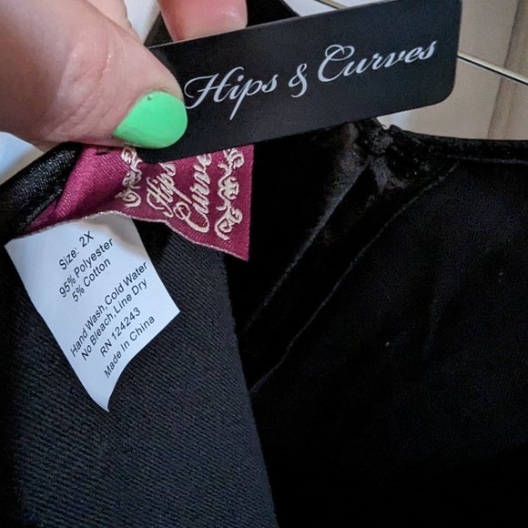 NWT Hips and Curves Stella Satin Corset - Black - Picture 3 of 6